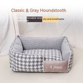 Removable And Washable Pet Bed Four Seasons Universal (Option: Classic Grey-Pet Nest Only-L)