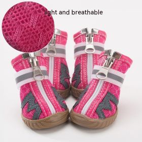Dog Shoes Anti-drop Breathable Shoes (Option: Cherry Pink-No 5)