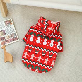 Dog Clothes Christmas Sweatshirt Clothes (Option: Red-XL)