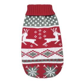 New Winter Fashion Pet Clothes (Option: Red Two Deers-14China)