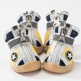 Dog Shoes Anti-drop Breathable Shoes (Option: Yellow Star-No 5)