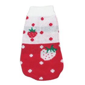 New Winter Fashion Pet Clothes (Option: Red Strawberry-14China)