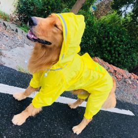 Dog Raincoat Border Shepherd Dog Clothing Waterproof (Option: Yellow-7XL)