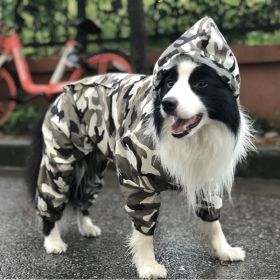 Dog Raincoat Border Shepherd Dog Clothing Waterproof (Option: Camouflage-6XL)
