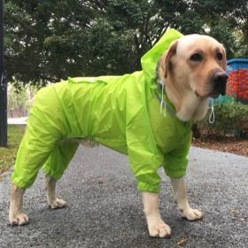 Dog Raincoat Border Shepherd Dog Clothing Waterproof (Option: Green-7XL)