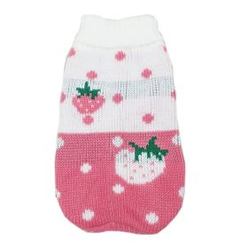New Winter Fashion Pet Clothes (Option: Pink Strawberry-12China)