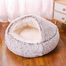 Waterproof Dog Kennel Warm Room Semi Enclosed (Option: Gradual Coffee-70cm)